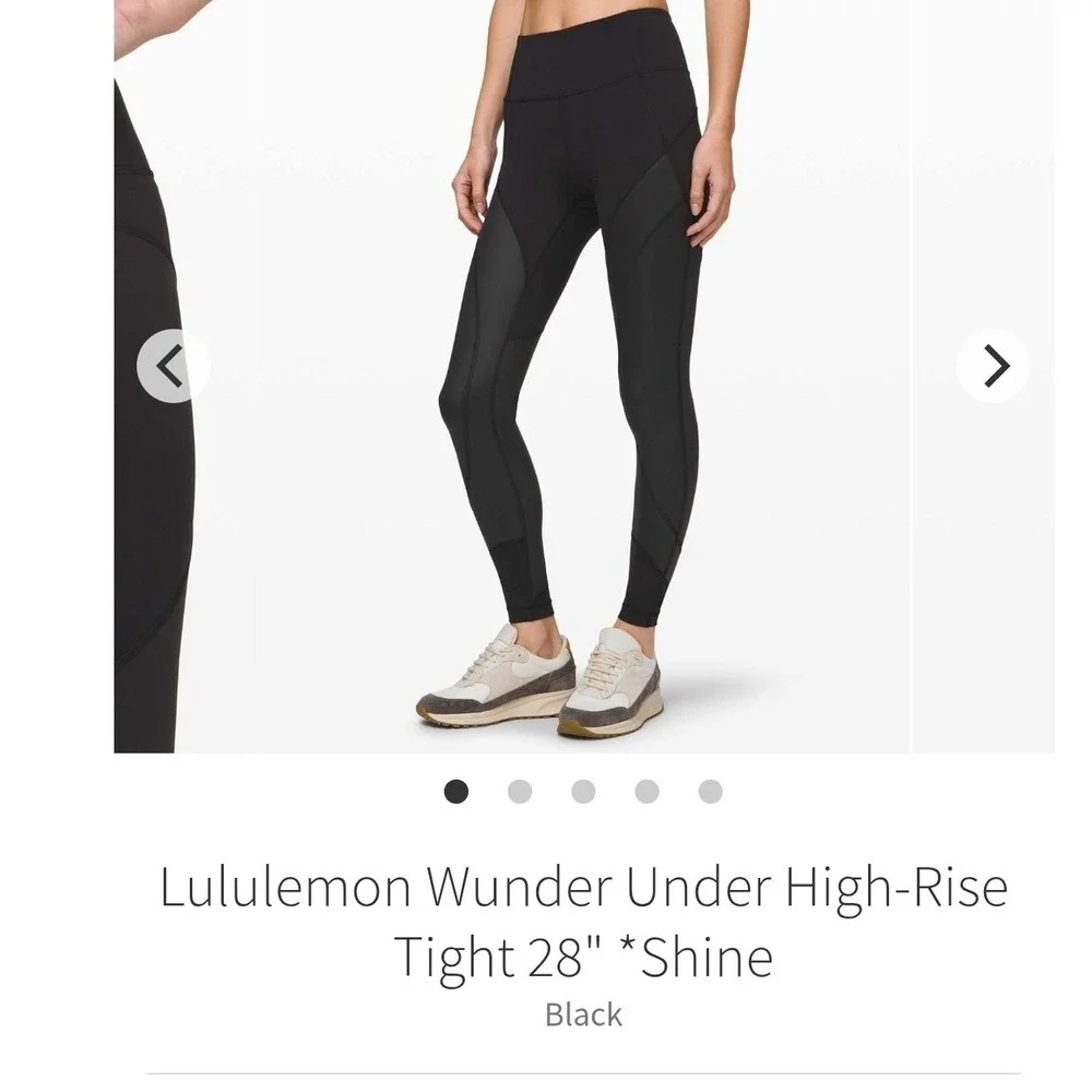 Lululemon Wunder Under High-Rise Tight 28" Black sz 12 Luxtreme Athletic Gym - Picture 7 of 7